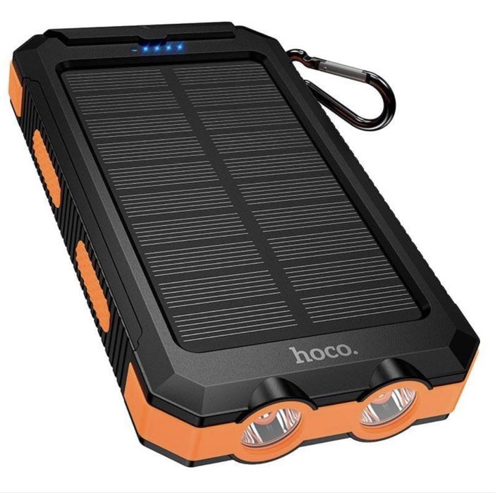 Повербанк Hoco J164 Platinum 8000 mAh із сонячною панелею Black/Orange