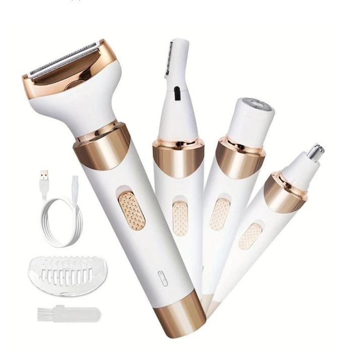 Жіночий акумуляторний тример 4 в 1(для брів, носа, тіла, обличчя)