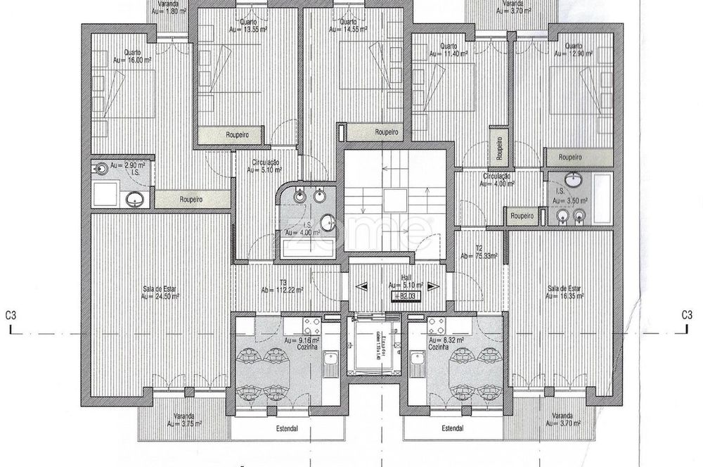 Apartamentos T3, 2 Esq | Zona Norte | Coimbra.