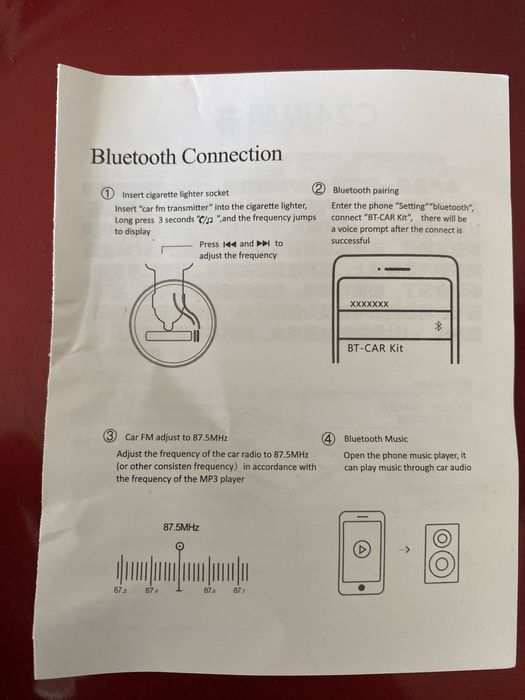 Bluetooth para carro ligacão sem fios