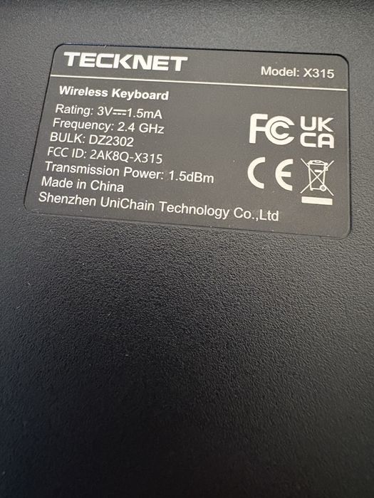 Klawiatura do PC Tecknet x315, czarna, USB