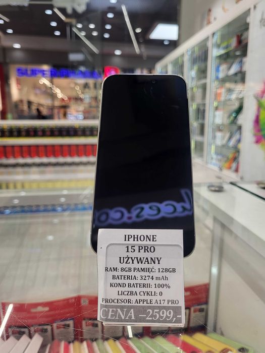Iphone 15 Pro 128GB Bat 100% Telakces Felicity *Raty 0%