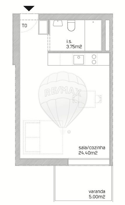 Apartamento T0 para venda