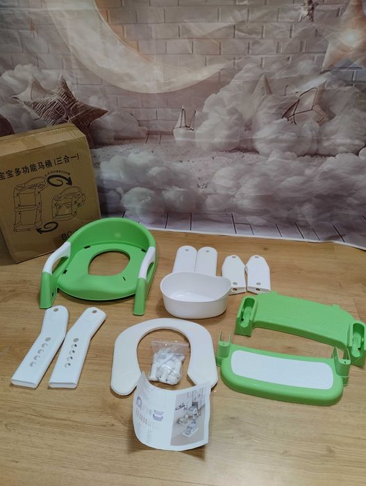 Reduktor toalety dla dzieci ze schodkami 3 w 1 adapter nakładka