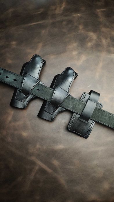 Шкіряна кобура для CZ 82, кобура на CZ 82, кобура із скобою, CZ-82, CZ-83, VZ, оперативна кобура для CZ 82 / 83