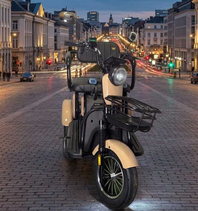 Електротрицикл Oscar Trio2 1200W Тяговий триколісний скутер 300кг новий 2026
