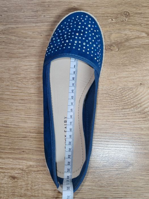 Espadryle baleriny Jenny Fairy błyszczące cyrkonie diamenciki