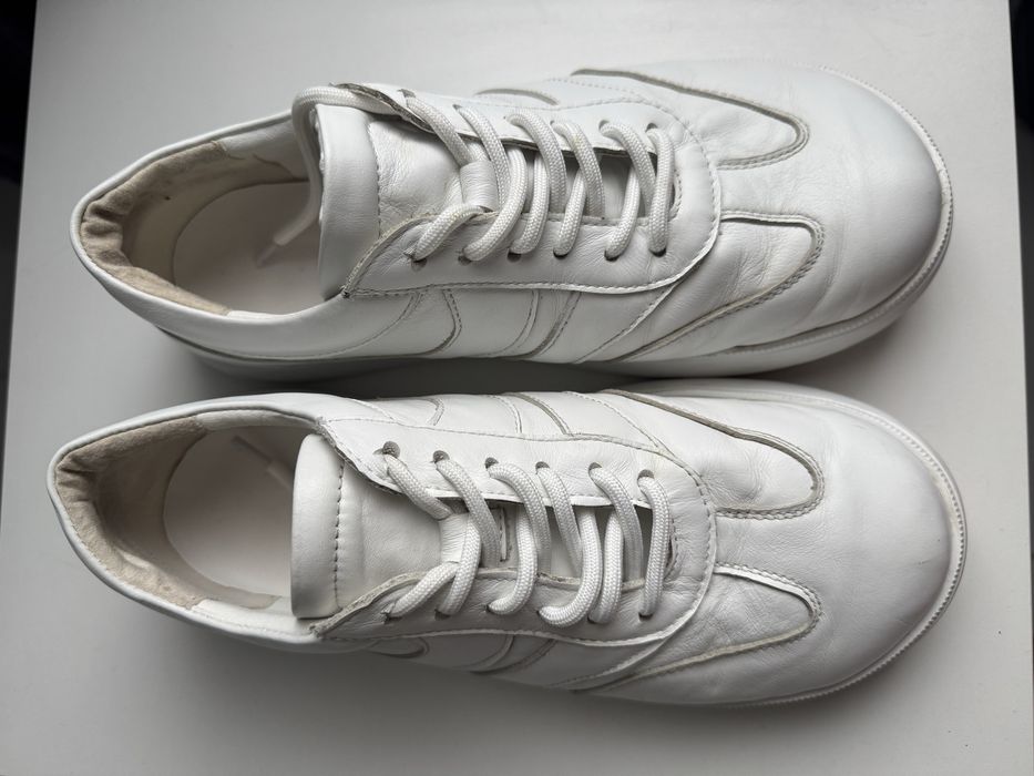 Білі шкіряні жіночі кели, білі кеди (анатомічні) 39 розмір