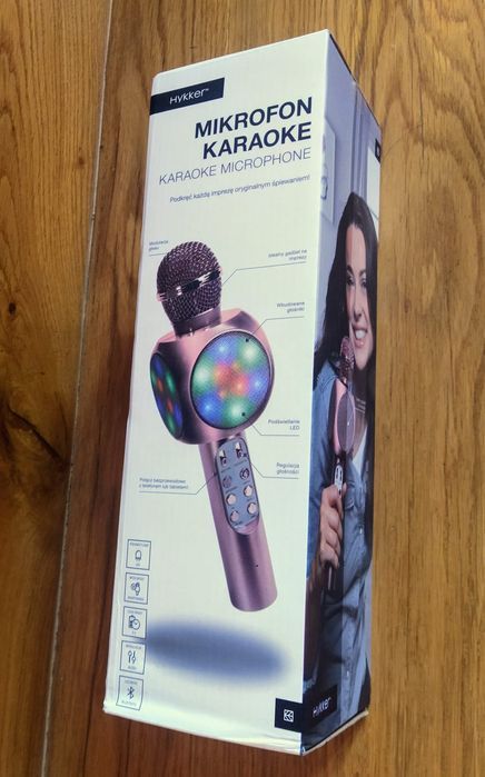 Mikrofon karaoke hykker różowy dla księżniczki