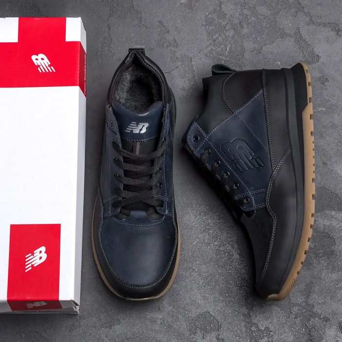кроссовки зимние New Balance синие, мужские ботинки на зиму