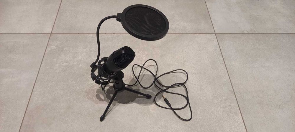 Mikrofon do komputera pojemnościowy gamingowy studyjny filtr usb