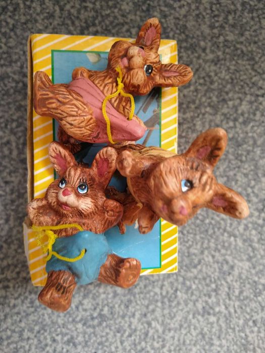 Ceramiczne zające do zawieszenia
