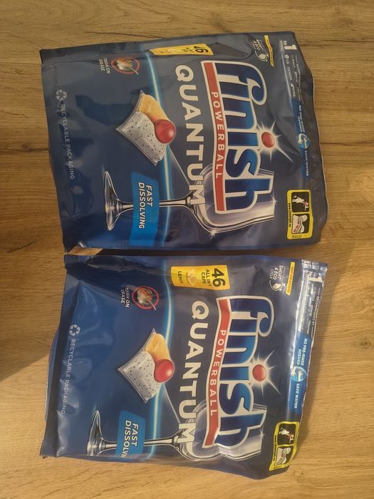2 paczki Finish Powerball Quantum, kapsułki do zmywarki