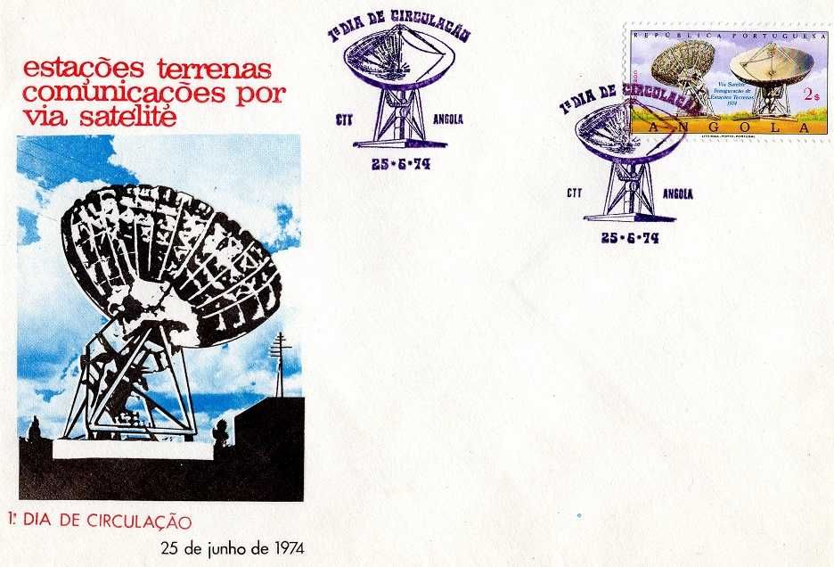 Angola - 1974mai25 = Comunicações Via Satélite