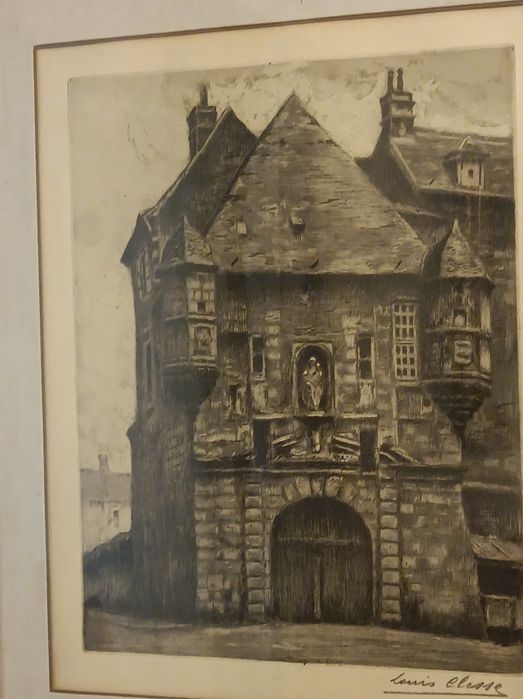 Ludwik Clesse Grafika brama Begijnhof .Antyk.