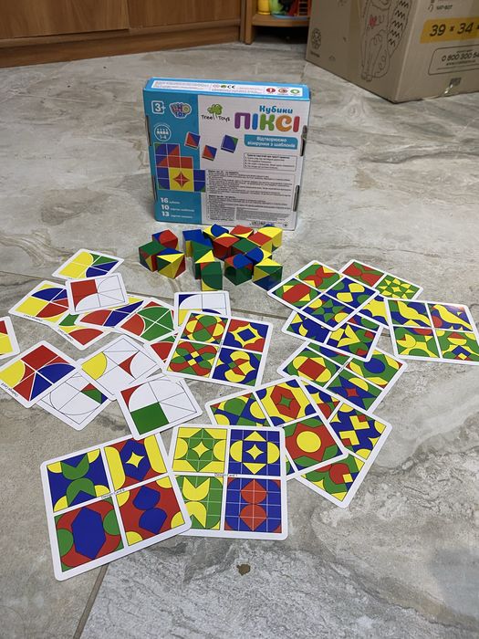 развивающая игра Кубики Пикси, кубики піксі