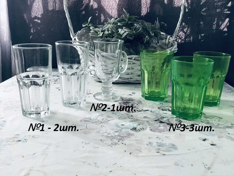 Бокалы фужеры стаканы для капучино стекло