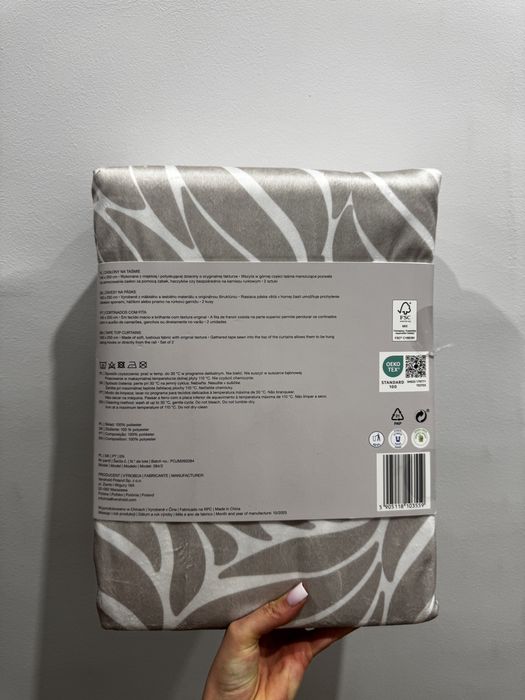 Zasłony na taśmie 140x250 cm nowe