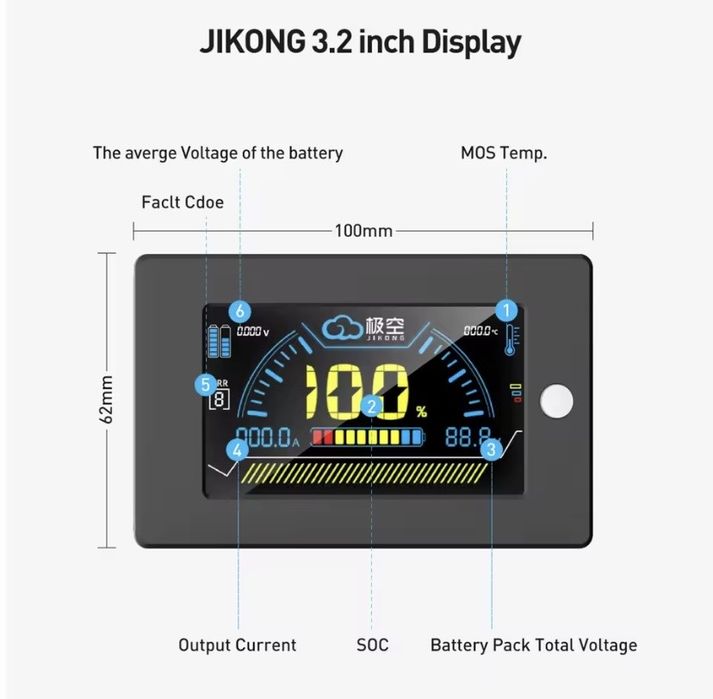 Jikong 3.2 дісплей