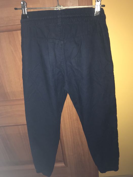 Sztruksy granatowe chłopięce jak nowe 134 joggery h&m