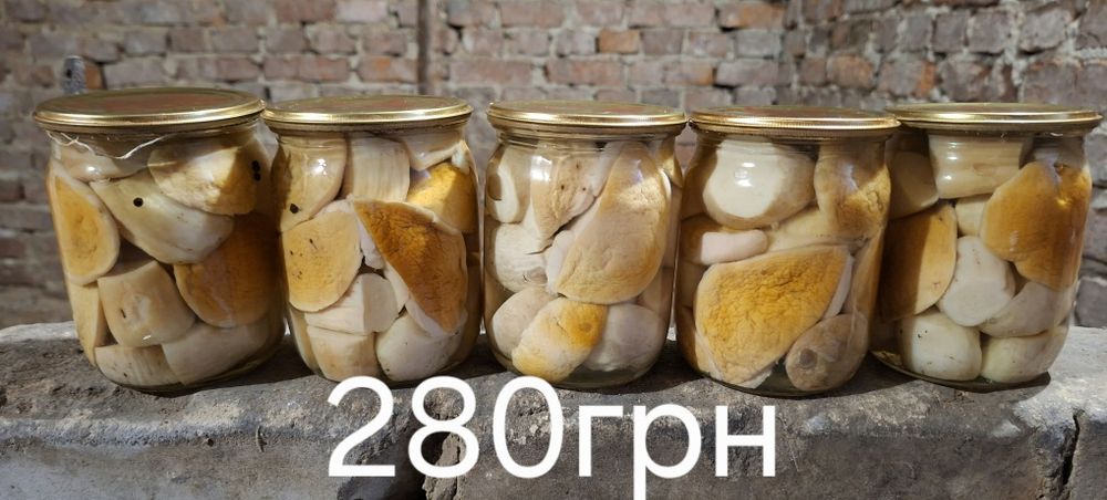 Гриби сушені та мариновані