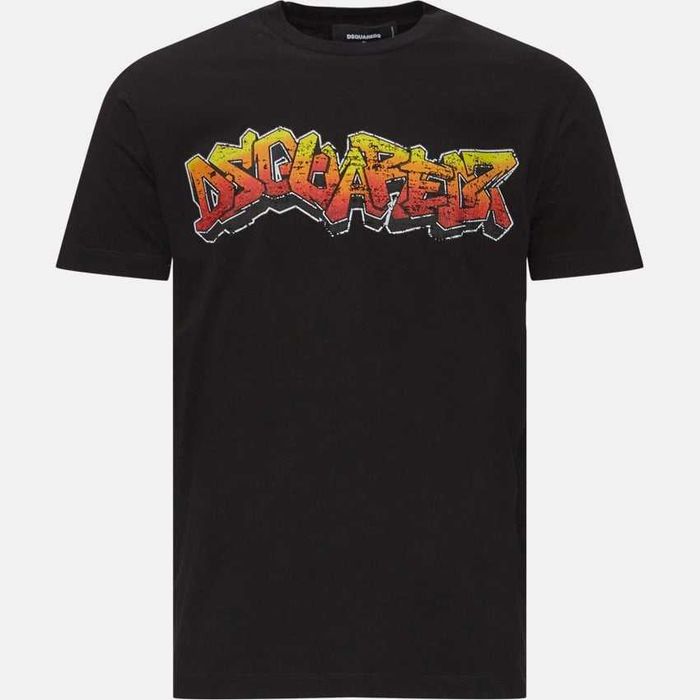Dsquared2 koszulka black t-shirt printer-rafick roz. XL oryginal DSQ2