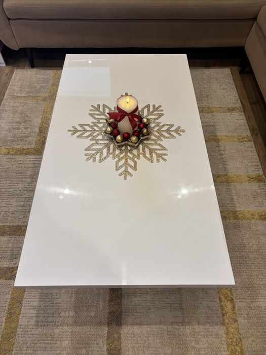 Ława, stolik kawowy biały połysk