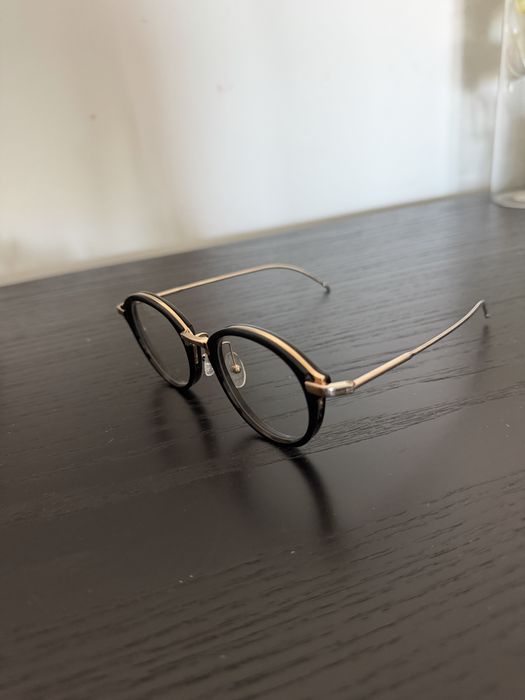 Óculos Thom Browne Originais – Black & Gold Round Glasses