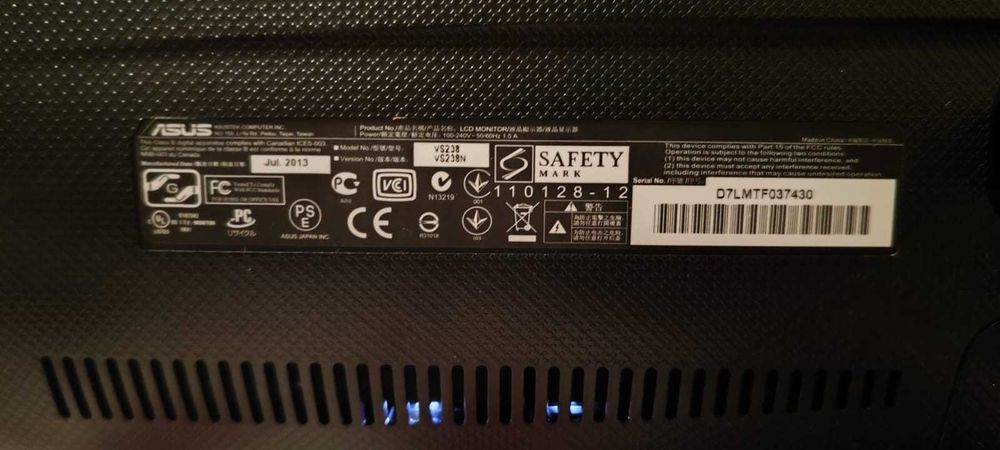 Monitor 23" Asus FULL HD 1080P