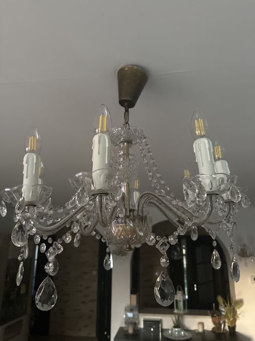 Żyrandol i kinkiety kryształowe