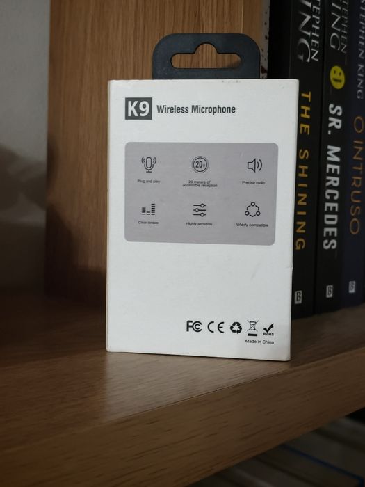 Microfone Sem Fios K9 para iPhone e Android | Kit Duplo | Como Novo