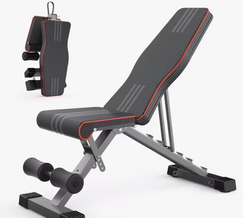 Banco de treino+ halteres 30kl e barra