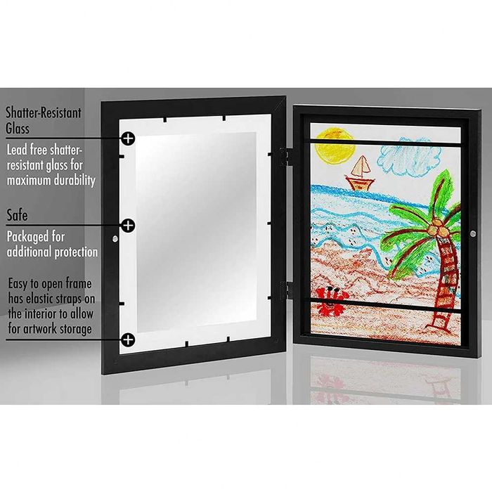Quadro c/ moldura magnética p/ trabalhos infantis / arte / decoração