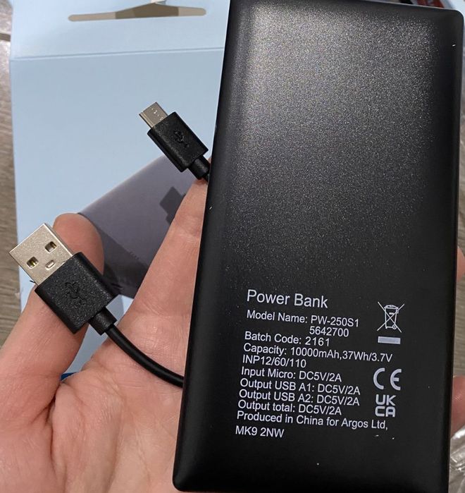 Портативний Павербанк Англія PW-250S Power Bank 10000mAh для всіх