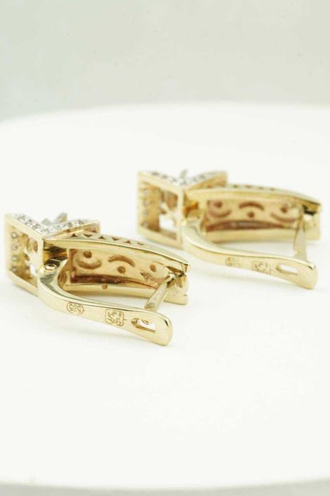 Kolczyki złote z brylantami 14K 6,03g