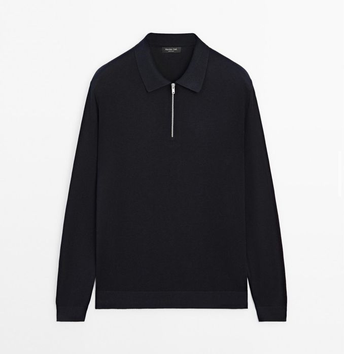 светр-поло з блискавкою massimo dutti xxl