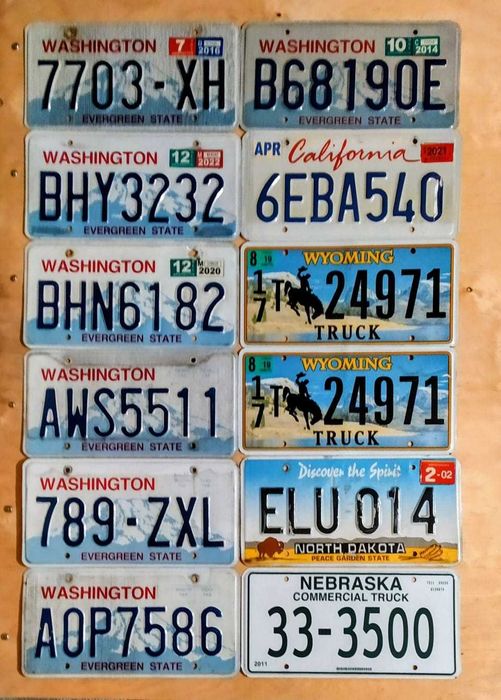 Американские номерные знаки США Автомобильный номер США