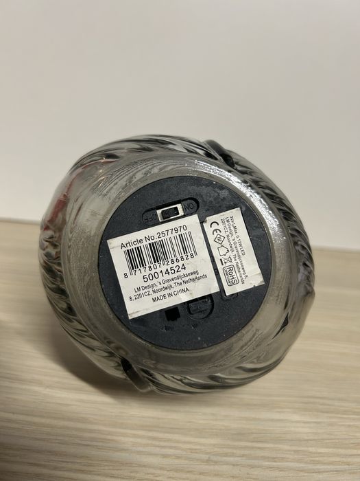 Dekoracyjna lampka led, lampion szary nr.8724