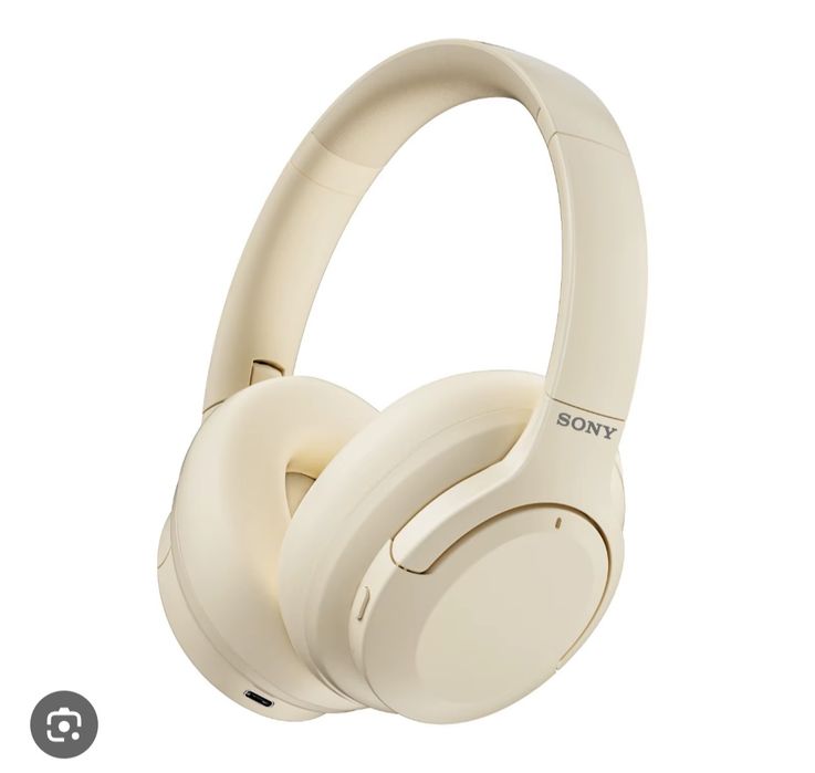 Навушники Sony D2-ANC, молочного кольору.