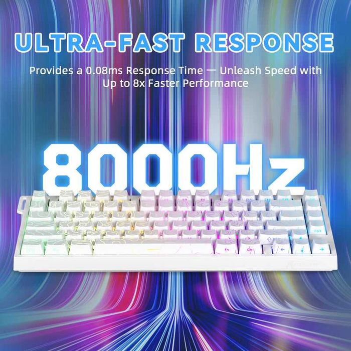 ‼️Attack Shark R82 HE White Contours магнитная клавиатура‼️Snap Tap‼️