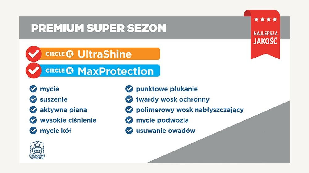 Karnet voucher kupon Myjnia Circle K premium super sezon