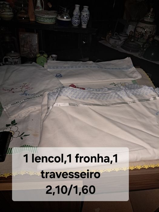 Conjunto lençol, fronha e travesseiro