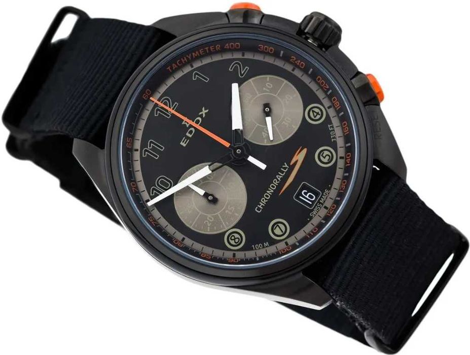 Zegarek kwarcowy EDOX, szafir, chronograf, super stan! okazja!!!