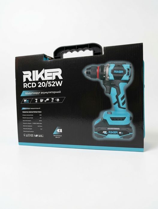 Шуруповерт акумуляторний Riker RCD 20/52W (2 АКБ 2А І Зарядний пристрій.