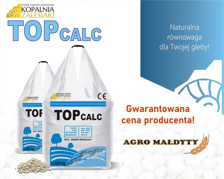 Wapno węglanowe granulowane ***TopCalc***KOPALNIA ZALESIAKI