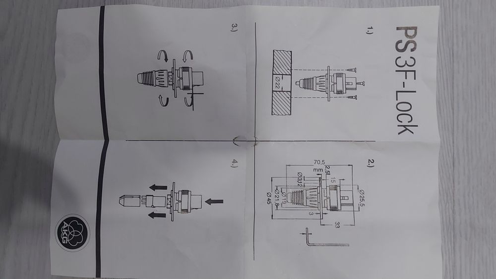 AKG PS3F Lock XLR Fêmea
