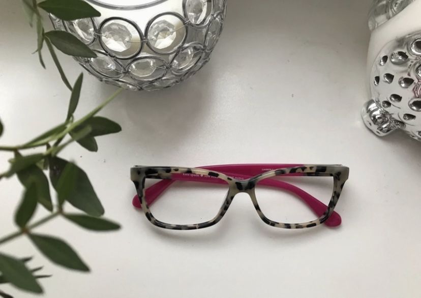 Oprawki Kate Spade szylkretowo-różowe damskie plastikowe