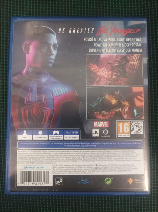 Gra spiderman miles morales spider-man ps4 pl ps5