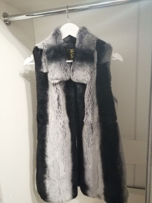 Жилет из меха кролика Рекс под шиншиллу