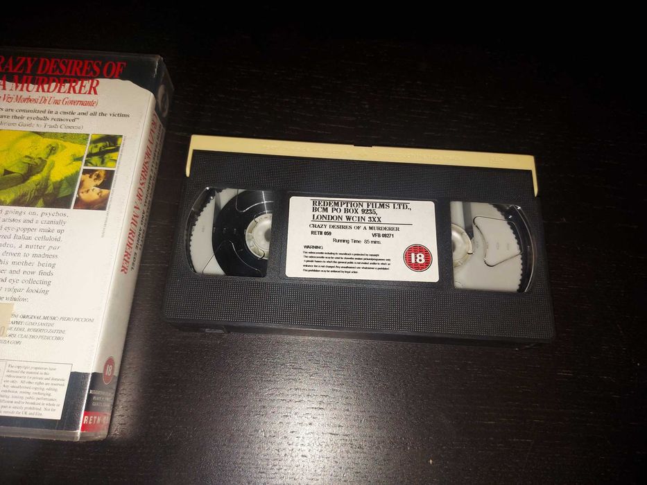Crazy Desires of a Murderer VHS terror
